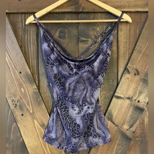 Vintage Camisole in Purple Snake Print